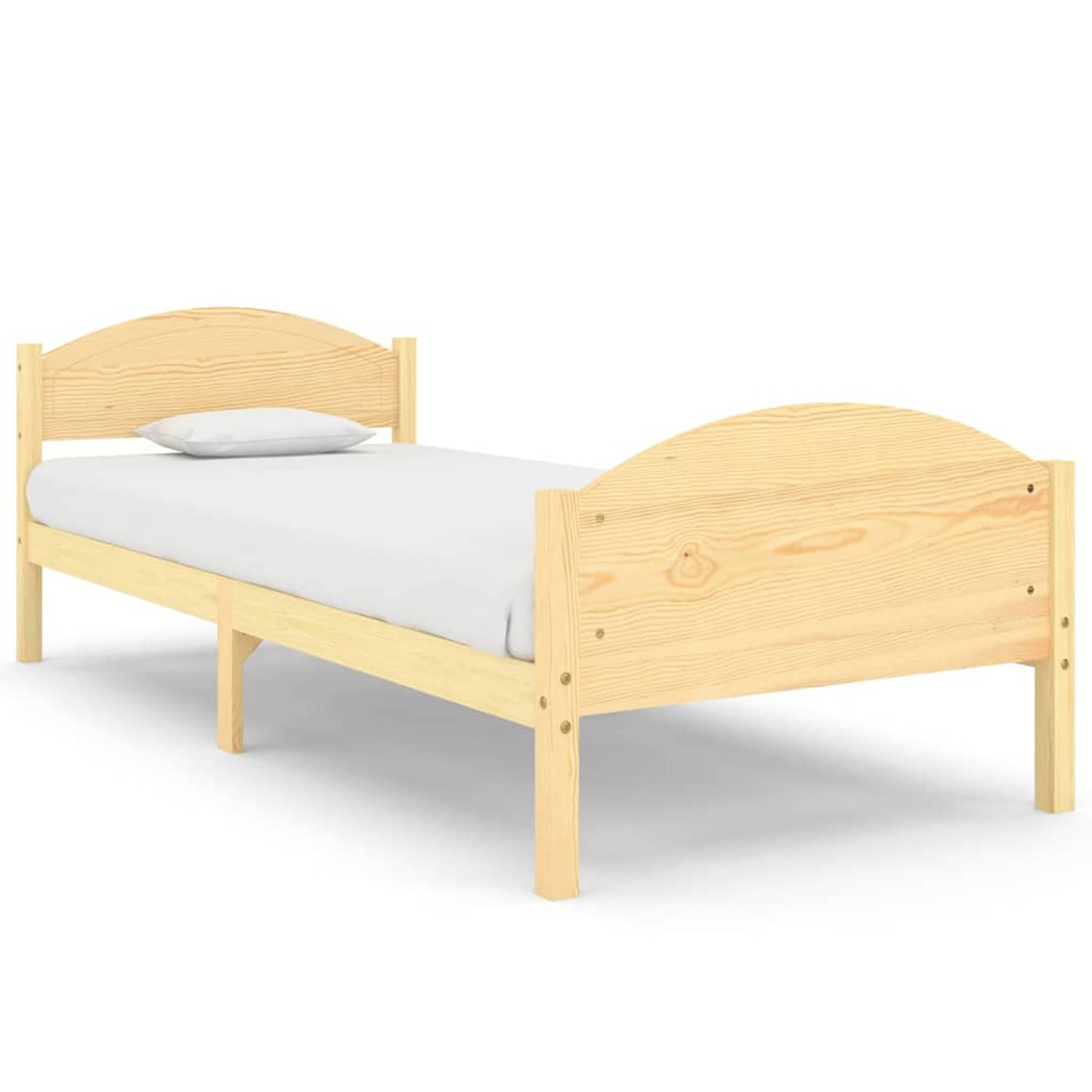 The Living Store Bedframe massief grenenhout 90x200 cm - Bedframe - Bedframe - Bed Frame - Bed Frames - Bed - Bedden - Lattenbodem - Lattenbodems - Bed Met Lattenbodem - Bedden Met