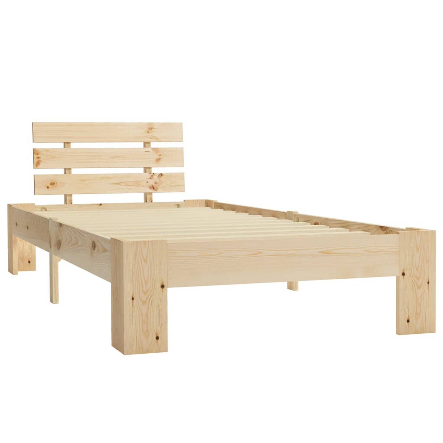The Living Store Bedframe massief grenenhout 90x200 cm - Bed