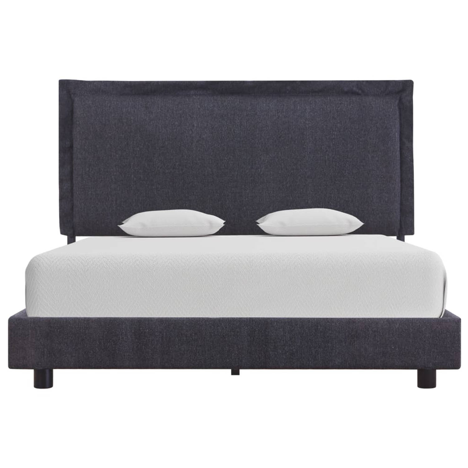 The Living Store Bedframe stof donkergrijs 140x200 cm - Bed