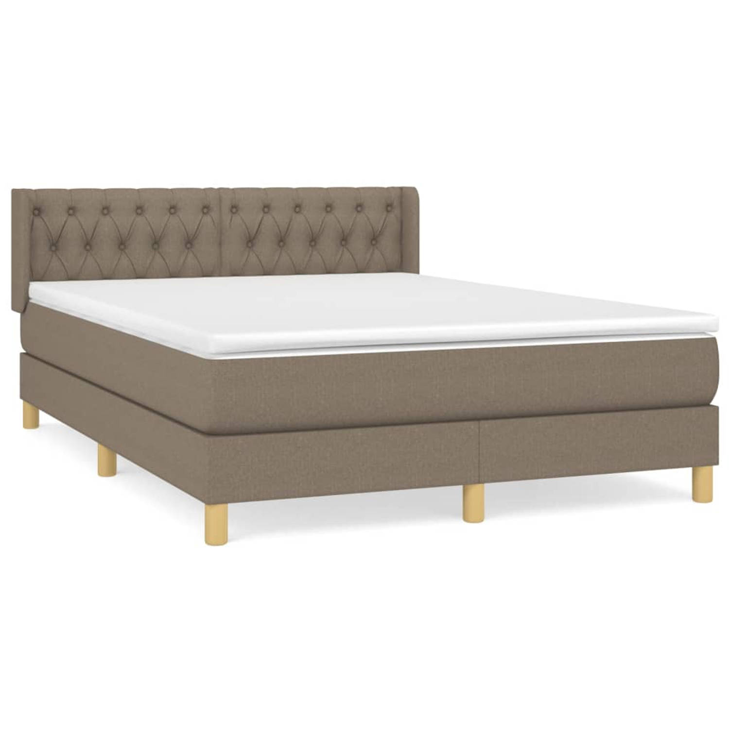 The Living Store Boxspringbed - Pocketvering - Middelharde ondersteuning - 140 x 200 cm