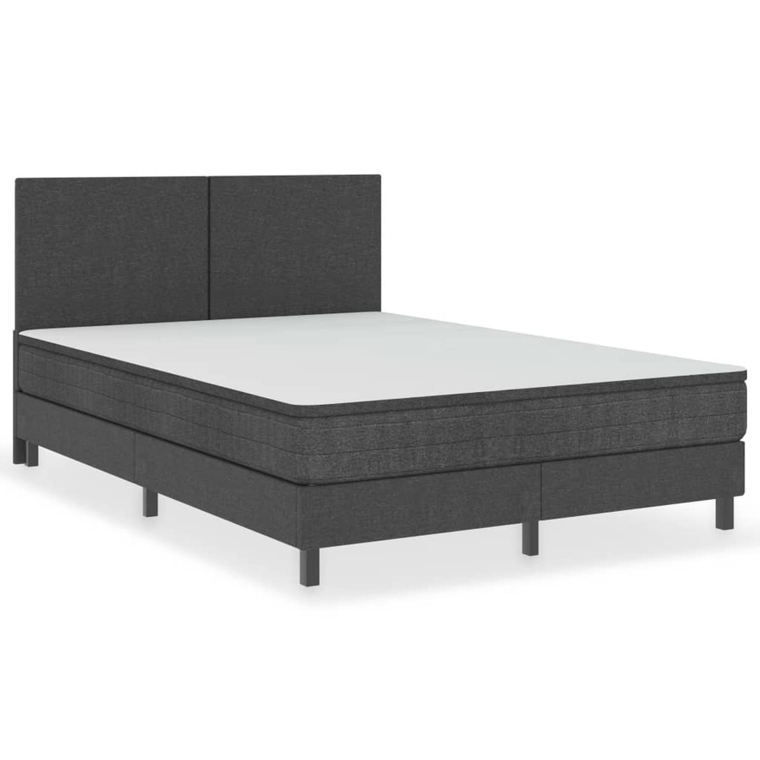 The Living Store Boxspringframe stof grijs 180x200 cm - Boxspringframe - Boxspringframes - Boxspring - Boxsprings - Bedframe - Bedframes - Bed - Bedden - Tweepersoonsbed - Tweepers