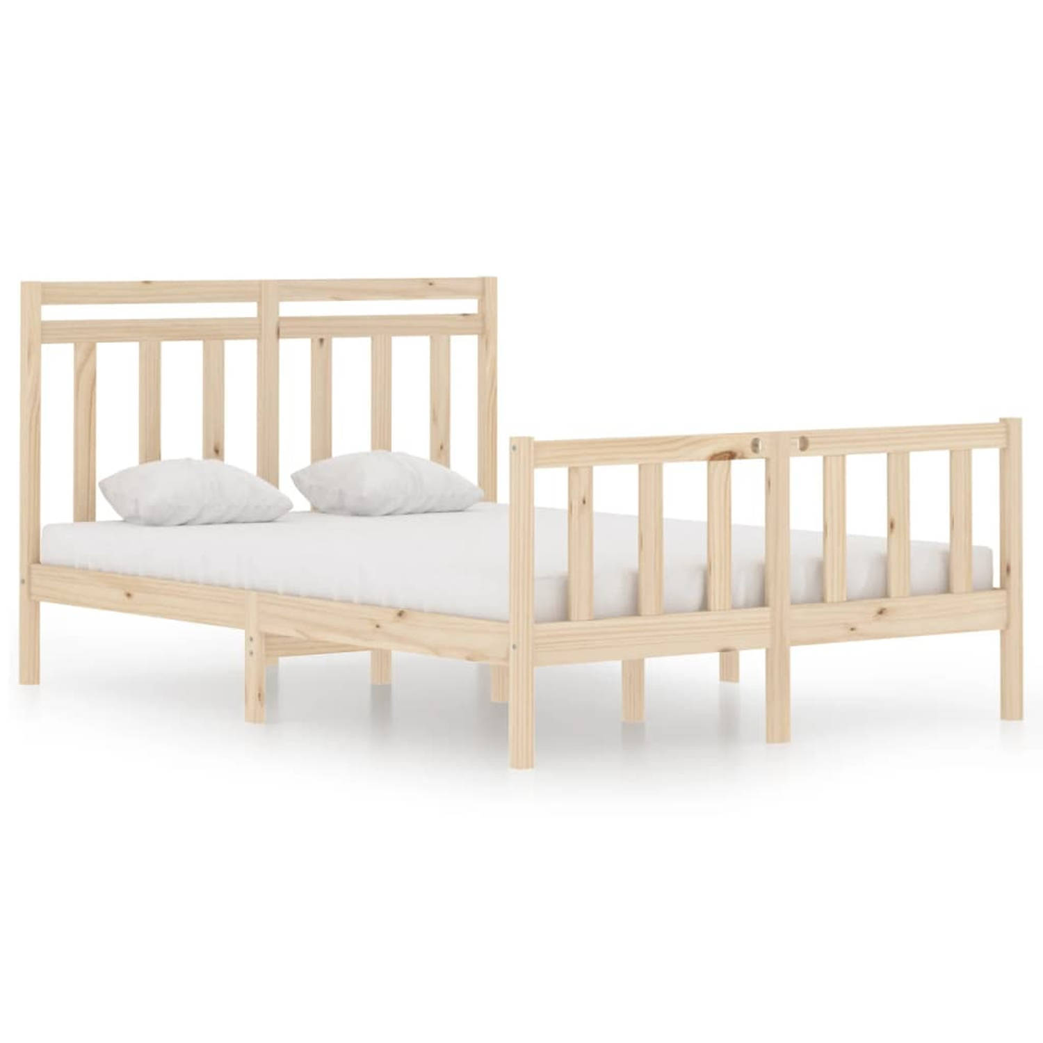 The Living Store Bedframe massief hout zwart 120x190 cm 4FT Small Double - Bedframe - Bedframes - Tweepersoonsbed - Bed - Bedombouw - Dubbel Bed - Frame - Bed Frame - Ledikant - Ho