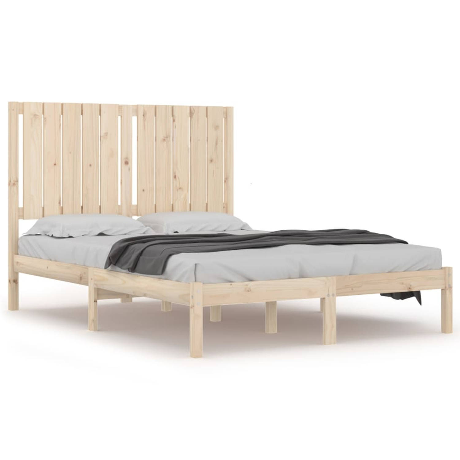 The Living Store Bedframe massief hout 120x190 cm 4FT Small Double - Bedframe - Bedframes - Bed - Bedbodem - Ledikant - Bed Frame - Massief Houten Bedframe - Slaapmeubel - Tweepers