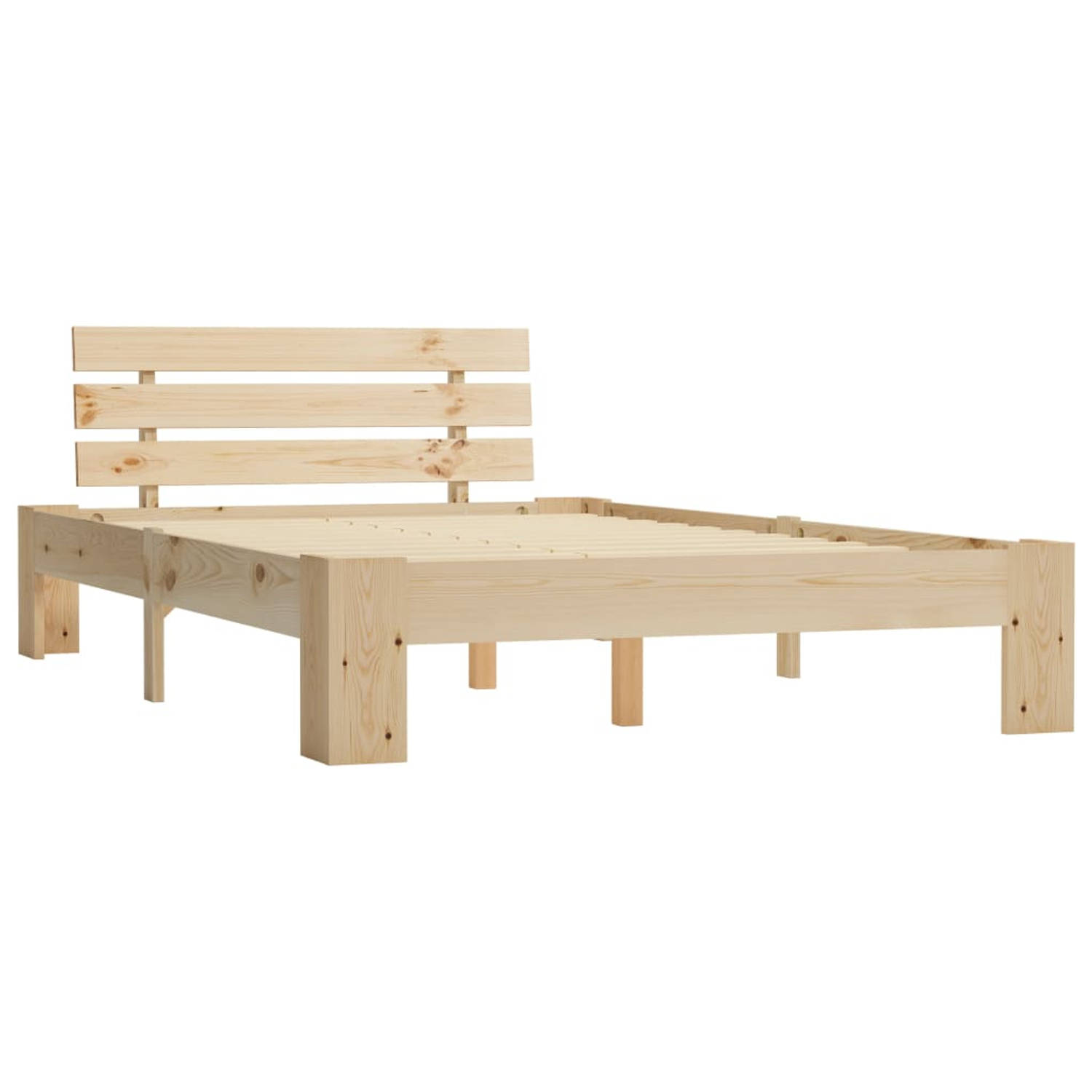 The Living Store Bedframe massief grenenhout 120x200 cm - Bed