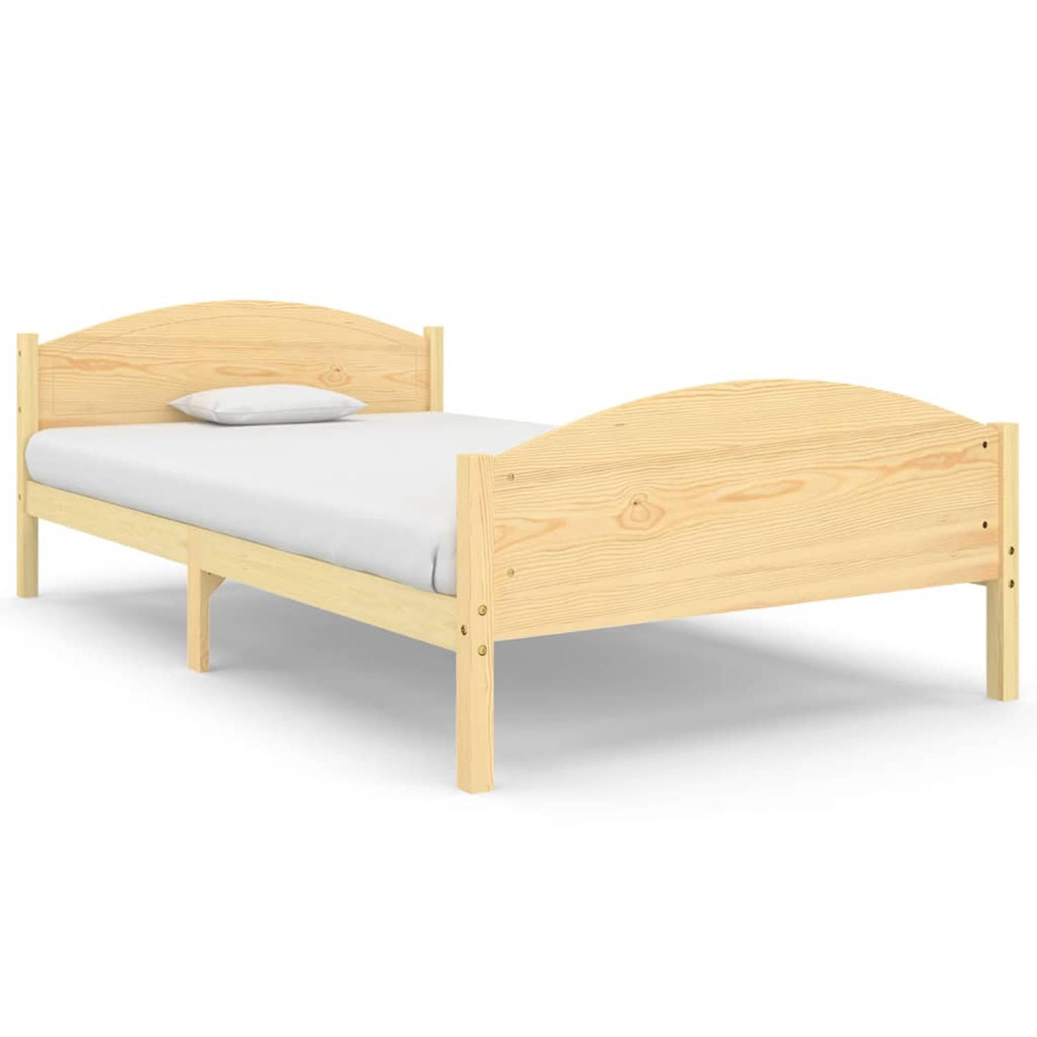 The Living Store Bedframe massief grenenhout 120x200 cm - Bedframe - Bedframe - Bed Frame - Bed Frames - Bed - Bedden - Lattenbodem - Lattenbodems - Bed Met Lattenbodem - Bedden Me