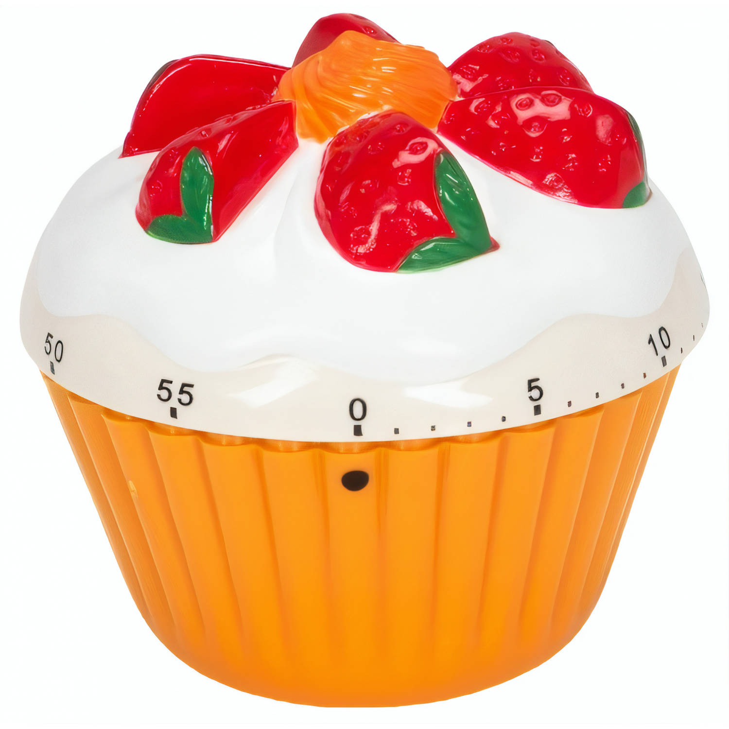 Patisse kookwekker cupcake 7,6 x 7,6 cm oranje-wit-rood