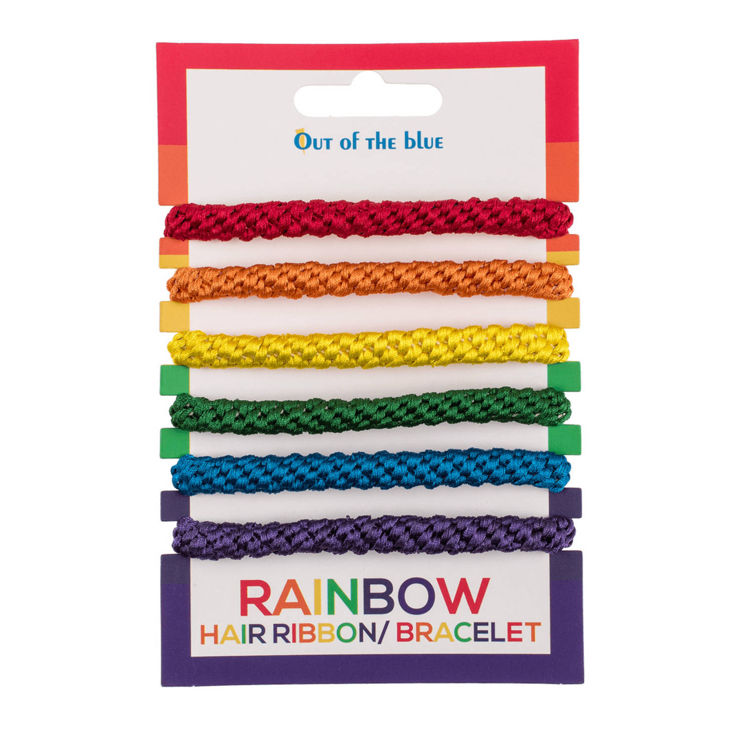 Armbandjes-haarbandjes Gay Pride-Regenboog thema kleuren setje van 6x stuks Verkleedsieraden