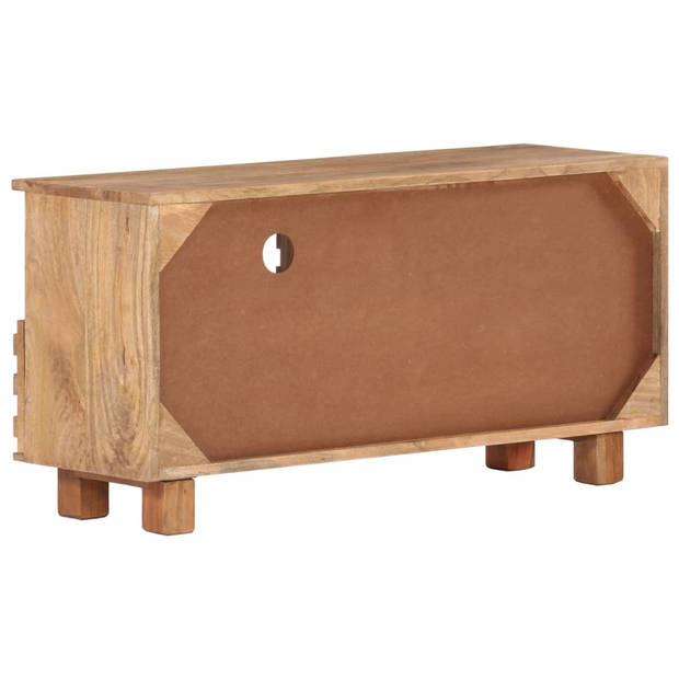 The Living Store TV-kast Massief Mangohout - 90x30x45 cm - Antieke Stijl