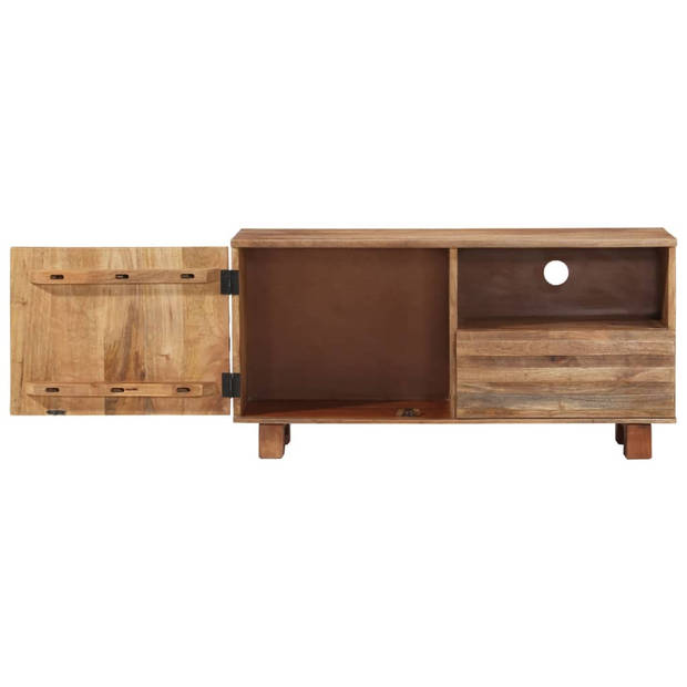 The Living Store TV-kast Massief Mangohout - 90x30x45 cm - Antieke Stijl