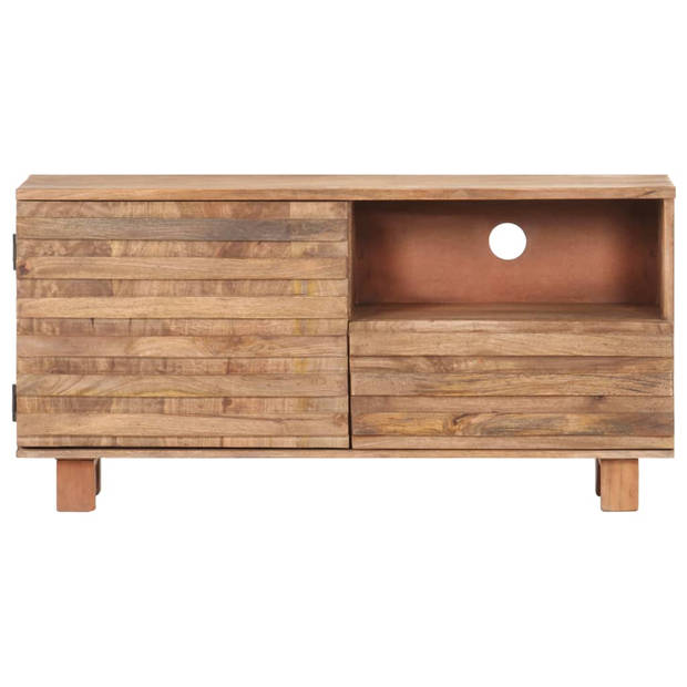 The Living Store TV-kast Massief Mangohout - 90x30x45 cm - Antieke Stijl