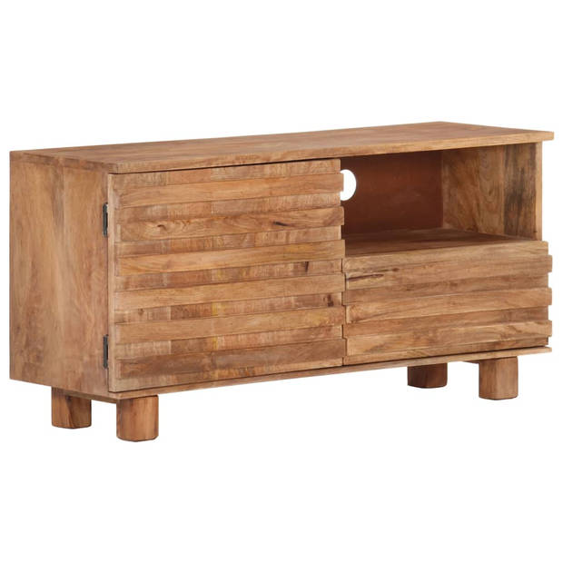 The Living Store TV-kast Massief Mangohout - 90x30x45 cm - Antieke Stijl