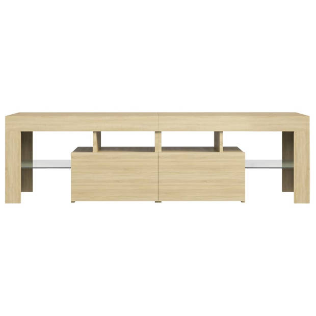 The Living Store Tv-meubel - 140x36.5x40 cm - Sonoma eiken