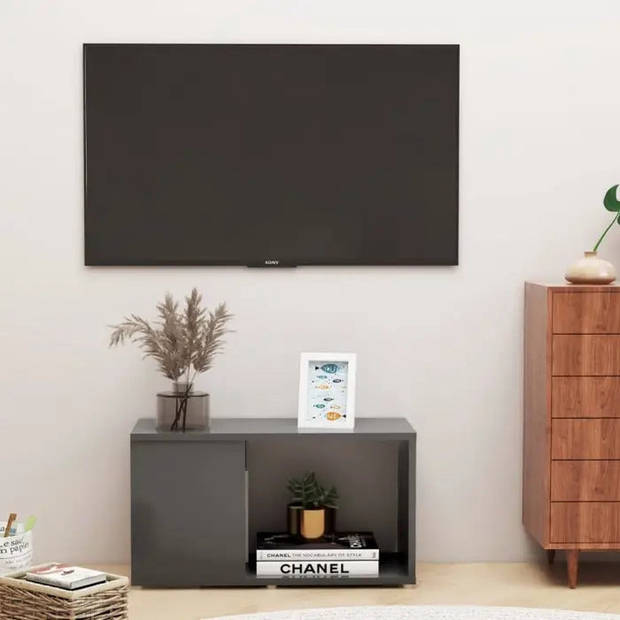 The Living Store TV-kast - betongrijs - 60 x 24 x 32 cm - spaanplaat