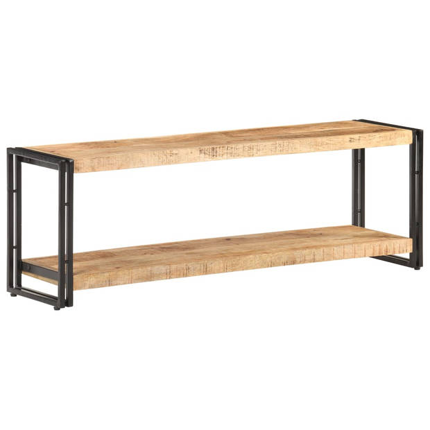 The Living Store Houten TV-kast - 120 x 30 x 40 cm - Ruw mangohout met natuurlijke afwerking