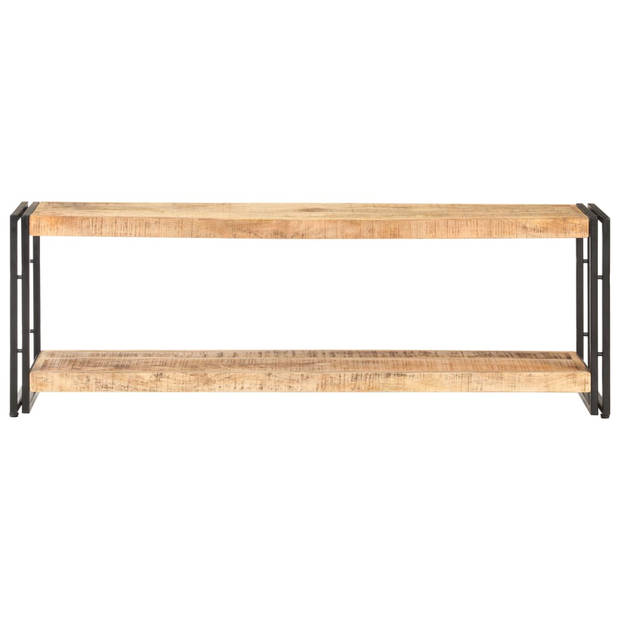 The Living Store Houten TV-kast - 120 x 30 x 40 cm - Ruw mangohout met natuurlijke afwerking