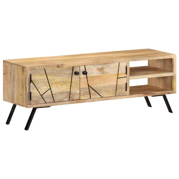 The Living Store TV-meubel Mangohout - 110 x 30 x 40 cm - Rustiek design