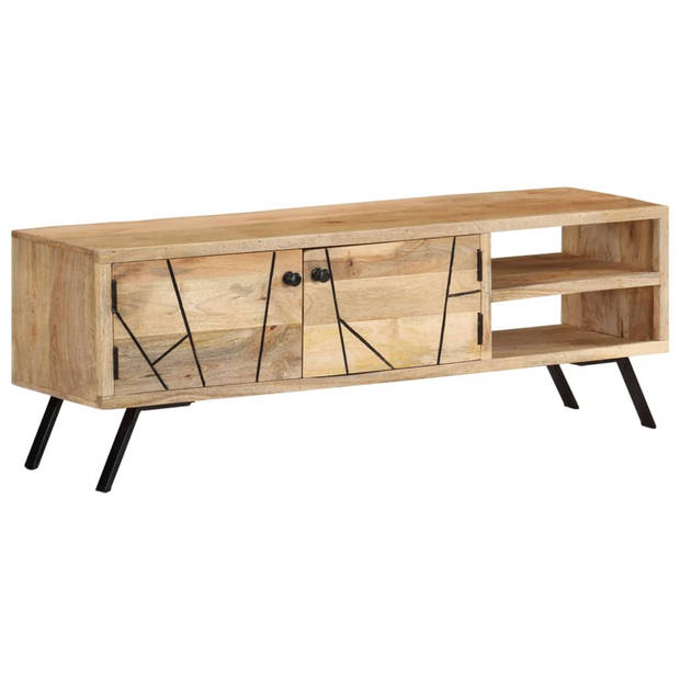 The Living Store TV-meubel Mangohout - 110 x 30 x 40 cm - Rustiek design