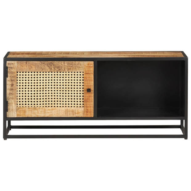 The Living Store - Massief mangohouten TV-meubel - Hifi-kast - 90 x 30 x 40 cm - Rustieke charme