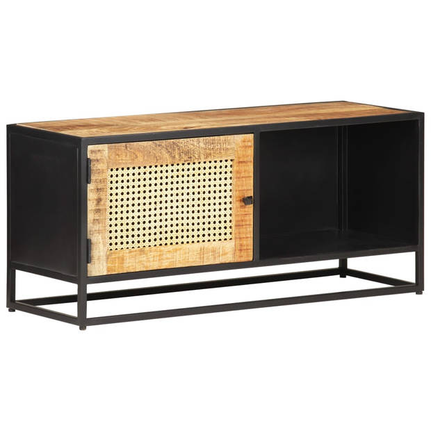 The Living Store - Massief mangohouten TV-meubel - Hifi-kast - 90 x 30 x 40 cm - Rustieke charme