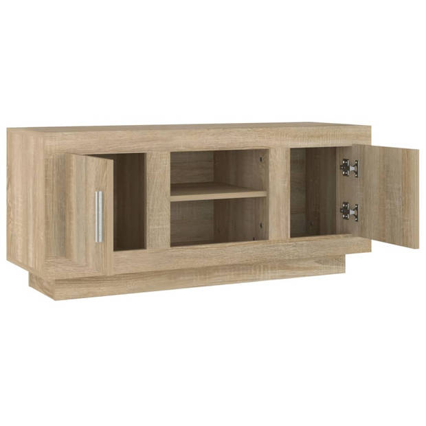 vidaXL Tv-meubel 102x35x45 cm bewerkt hout sonoma eikenkleurig