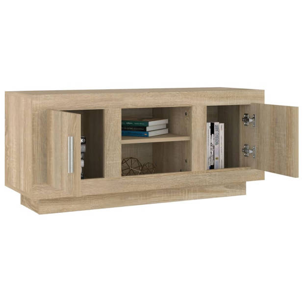 vidaXL Tv-meubel 102x35x45 cm bewerkt hout sonoma eikenkleurig