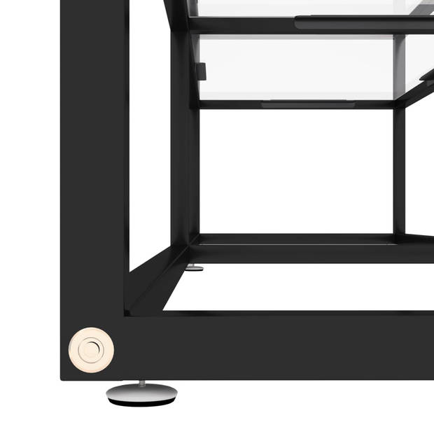 vidaXL Tv-meubel 160x40x40,5 cm gehard glas transparant