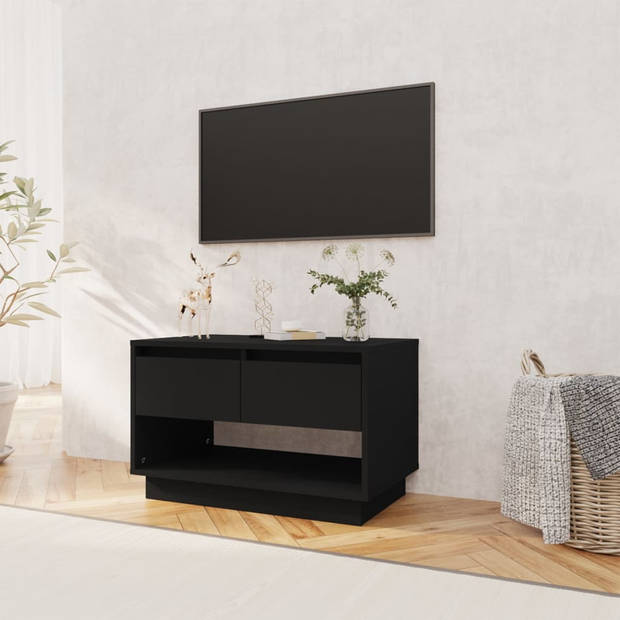 The Living Store Televisiemeubel TV-kast - 70 x 41 x 44 cm - zwart