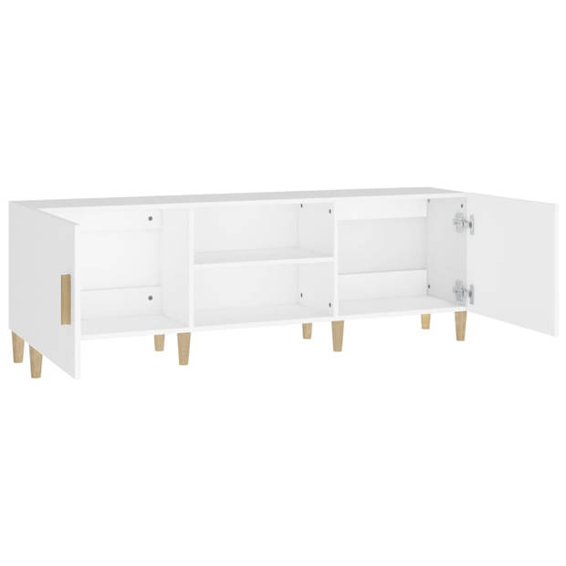 The Living Store TV-kast - Klassiek - Stereokast - 150x30x50 cm - Wit