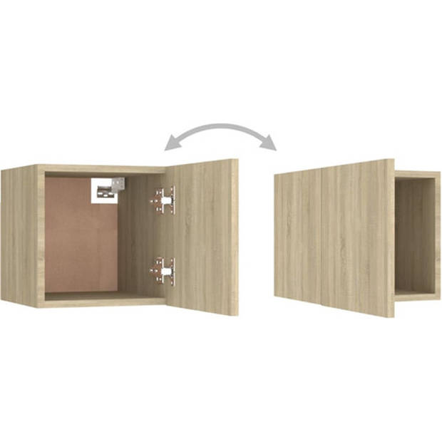 The Living Store Televisiekast Sonoma Eiken - 60x30x30cm - 30.5x30x30cm - Trendy Design