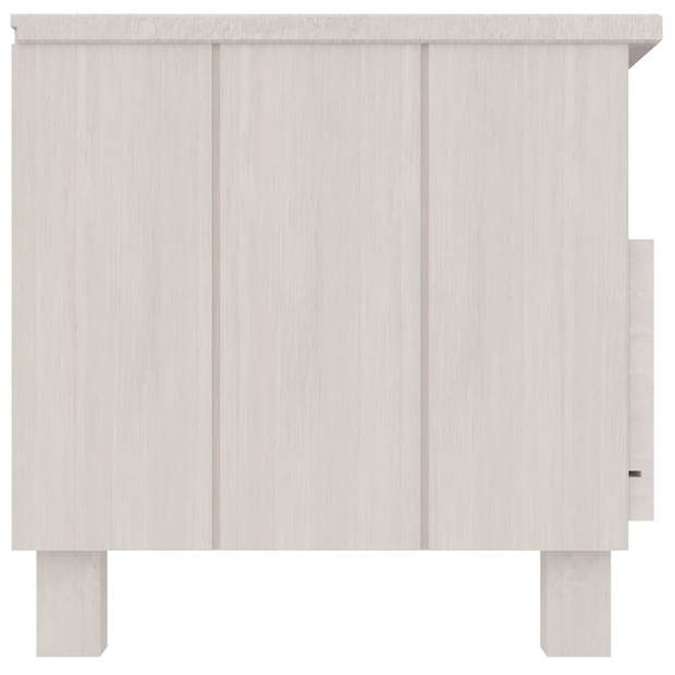 The Living Store HAMAR TV-meubel - 106 x 40 x 40 cm - wit - massief grenenhout en MDF