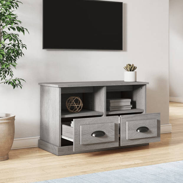 The Living Store TV-meubel - Trendy - 80 x 35 x 50 cm - Grijs Sonoma Eiken