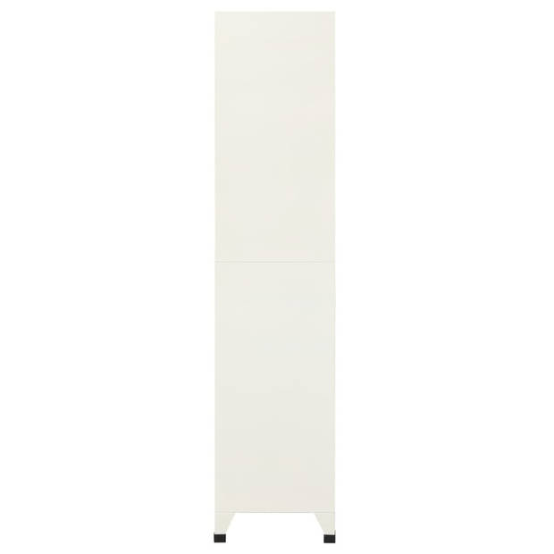 The Living Store Lockerkast Opbergkast - 90 x 40 x 180 cm - Grijs/Blauw