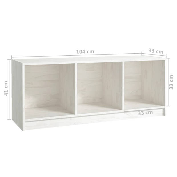 The Living Store Hifi-kast - massief grenenhout - 104x33x41 cm