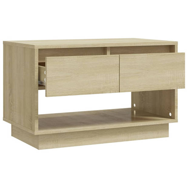 The Living Store TV-meubel - Sonoma Eiken - 70 x 41 x 44 cm - 2 lades - 1 open vak