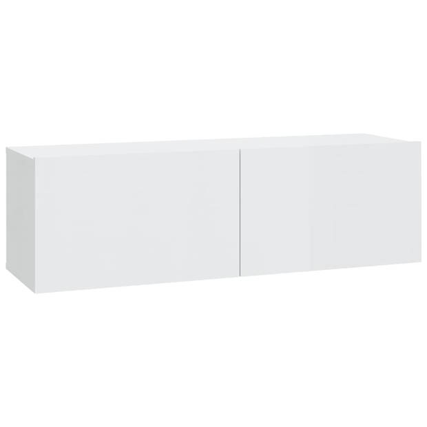 The Living Store - Klassieke televisiekastenset - TV-meubel - 100x30x30cm - Hoogglans wit