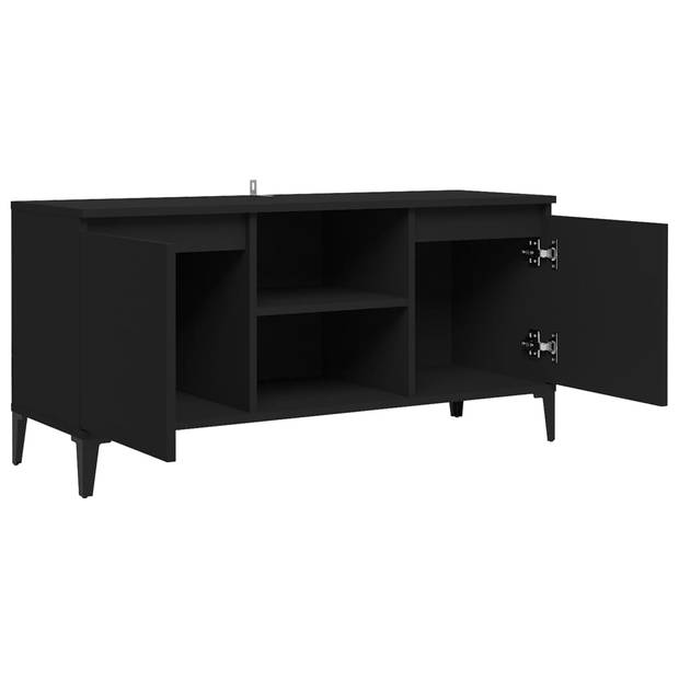 The Living Store TV-meubel Industriële Stijl - 103.5 x 35 x 50 cm - 4 Metalen Poten