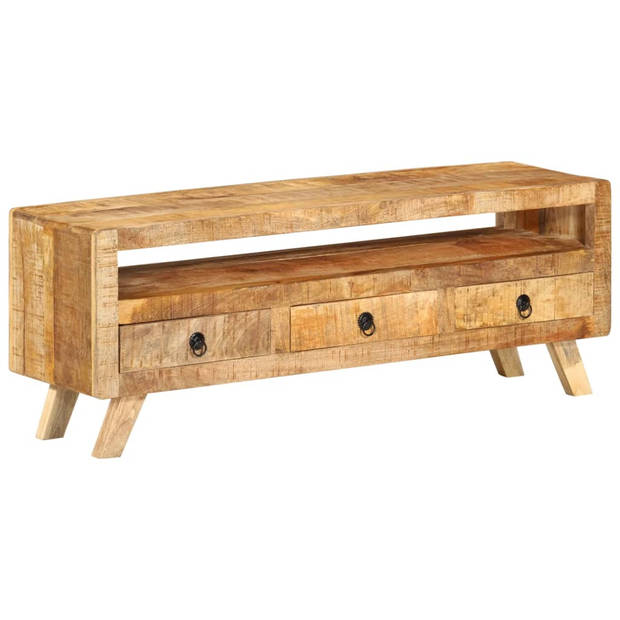 The Living Store Televisiemeubel Mango Hout - 110x30x40cm - Gepolijst en Geverfd