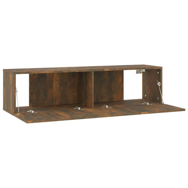 The Living Store TV-kast - Gerookt eiken - 120x30x30 cm