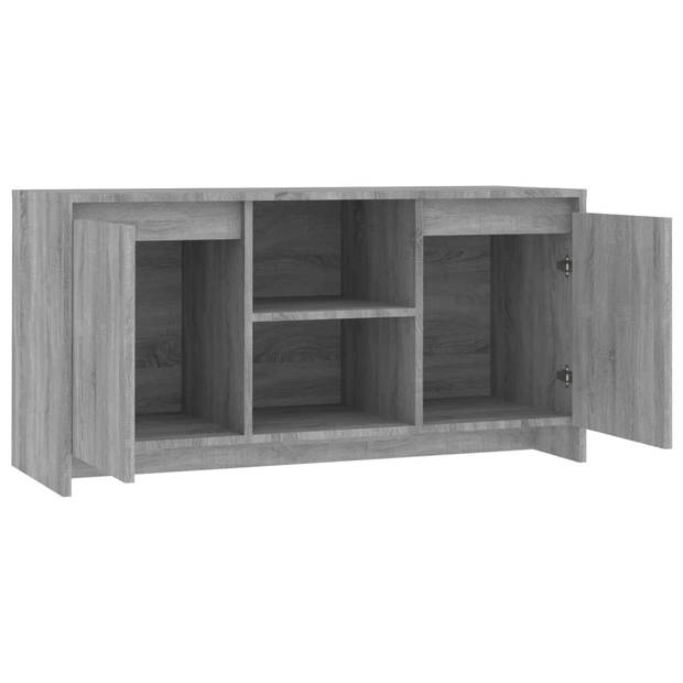 The Living Store TV-meubel - Stereokast - 102 x 37.5 x 52.5 cm - Grijs sonoma eiken