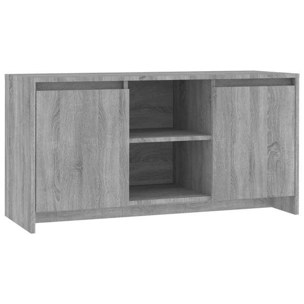 The Living Store TV-meubel - Stereokast - 102 x 37.5 x 52.5 cm - Grijs sonoma eiken