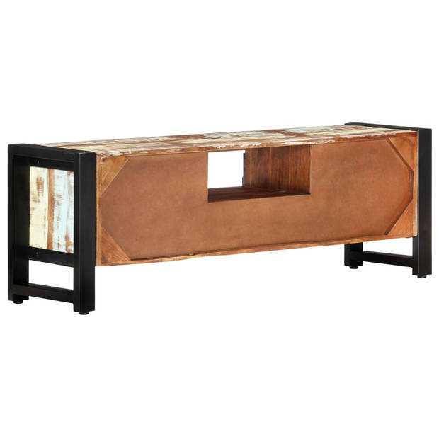 The Living Store TV-meubel - Houten - Gerecycled - Multikleurig - 120x30x40cm