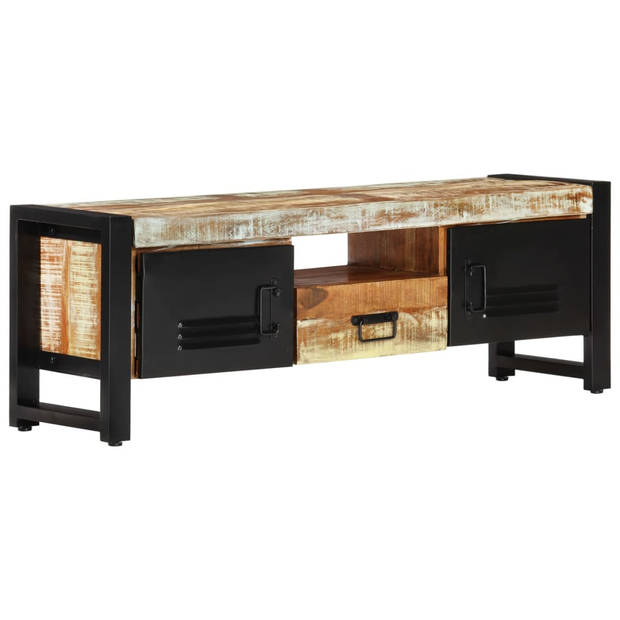 The Living Store TV-meubel - Houten - Gerecycled - Multikleurig - 120x30x40cm