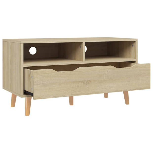 The Living Store TV-meubel - Sonoma eiken - 90 x 40 x 48.5 cm - stevig en praktisch