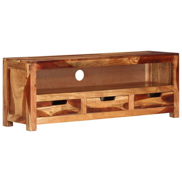 The Living Store Houten TV-meubel - Acaciahout - 110 x 30 x 40 cm - Opbergfunctie