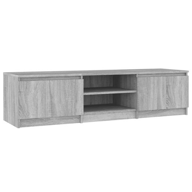 The Living Store TV-meubel - grijs sonoma eiken - 140 x 40 x 35.5 cm - Praktisch en trendy