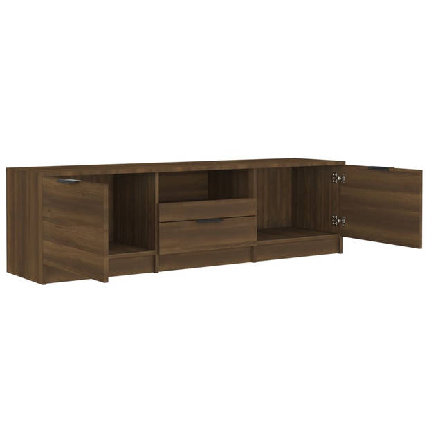 vidaXL Tv-meubel 140x35x40 cm bewerkt hout bruin eikenkleur