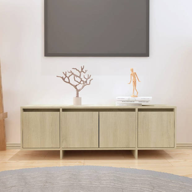 The Living Store Televisiemeubel - TV-kast - 120 x 30 x 40.5 cm - Sonoma eiken