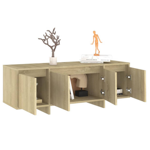 vidaXL Tv-meubel 120x30x40,5 cm bewerkt hout sonoma eikenkleurig