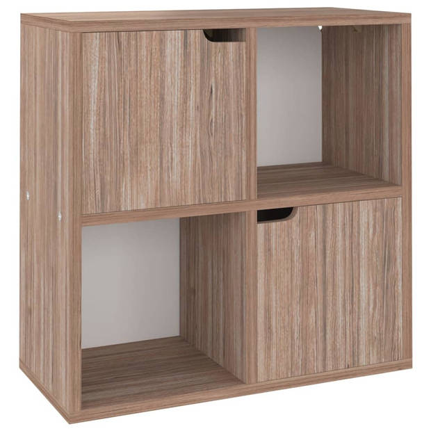 The Living Store Boekenkast 60x27-5x59-5 cm spaanplaat grijs sonoma eiken - Kast