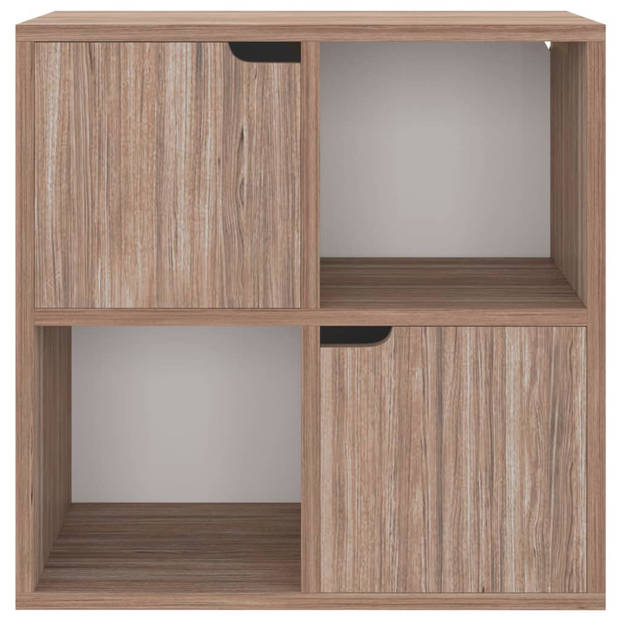 The Living Store Boekenkast 60x27-5x59-5 cm spaanplaat grijs sonoma eiken - Kast